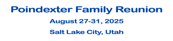 Poindexter Family Reunion, June 20-23, 2024, Natural Bridge, Virginia